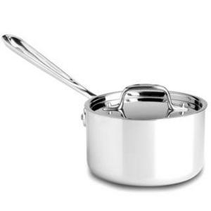 All-Clad - Stainless Steel 1.5 Qt. Covered Saucepan