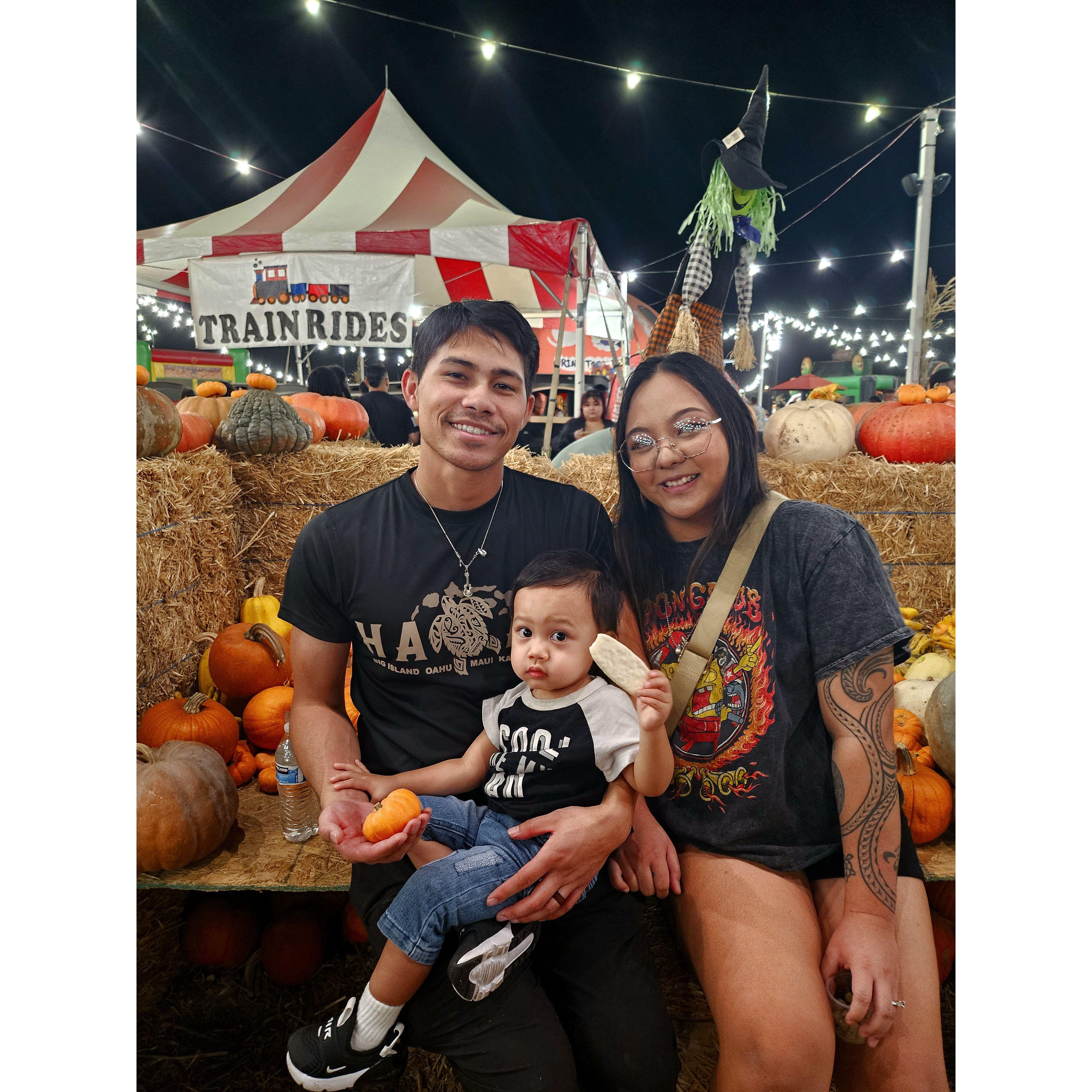 First Time at a Pumpkin patch