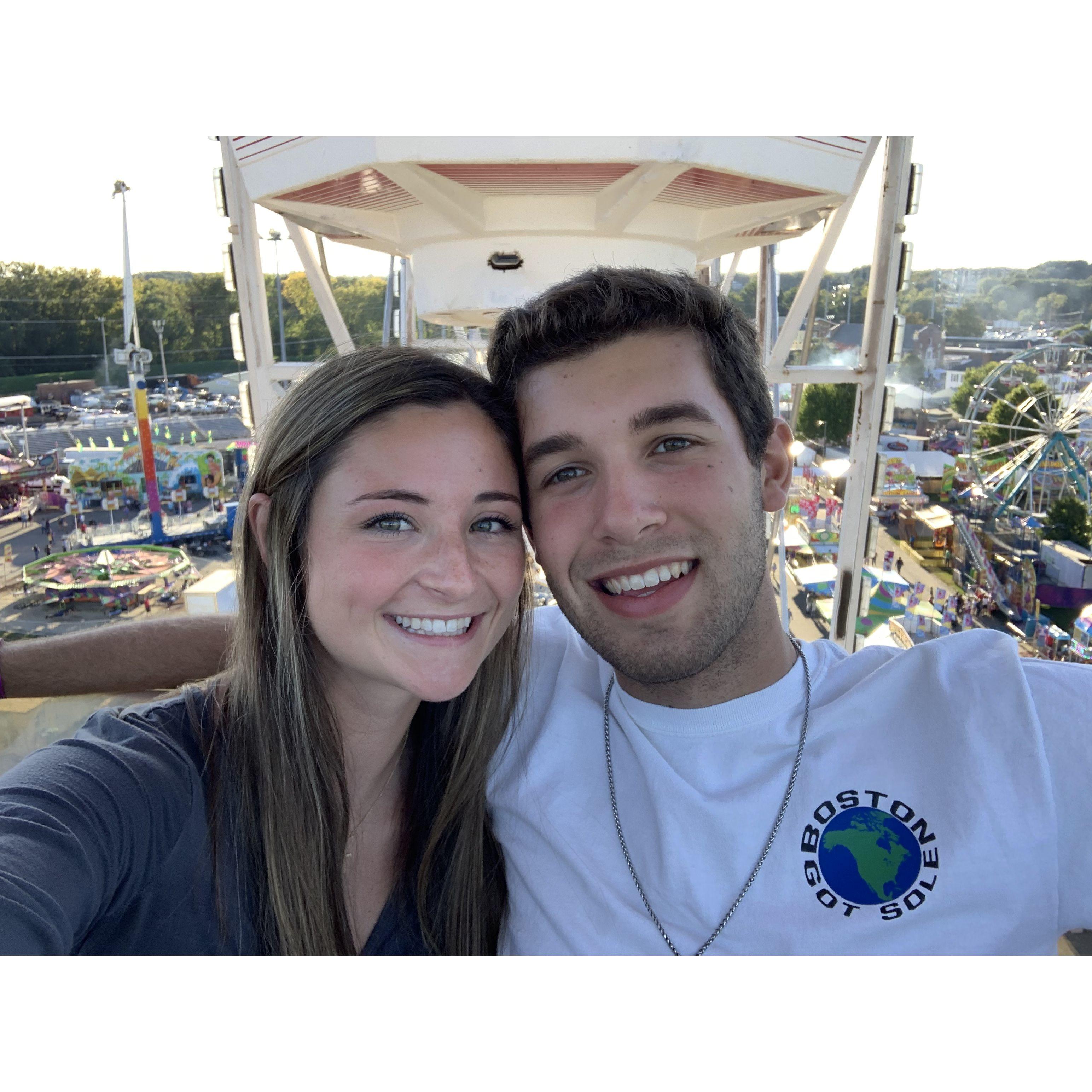 Top of a ferris wheel - one of our first dates