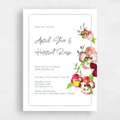Red Wedding Invitation - Castellina