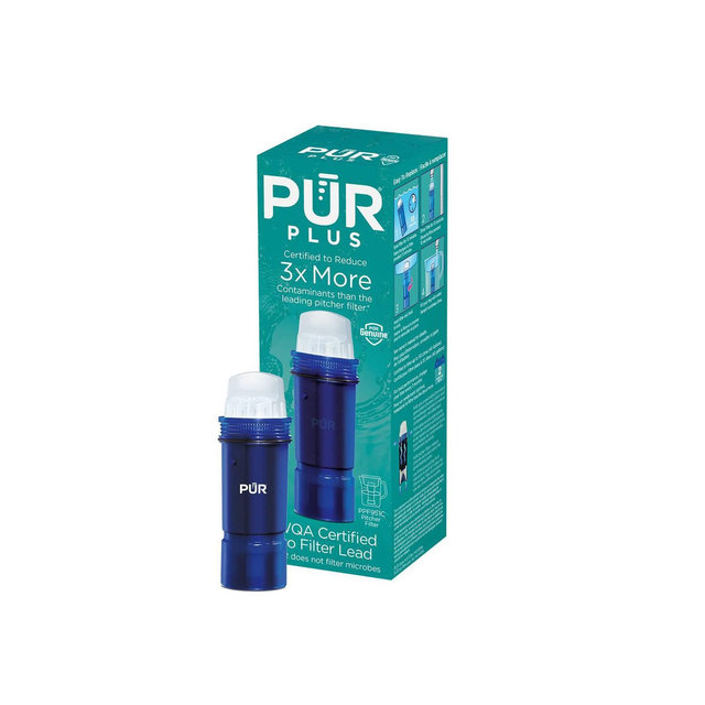 PUR PLUS Lead Reducing Water Pitcher & Dispenser Replacement Filter 1-Pack: PUR Filtration, NSF & WQA Certified, PPF951K1
