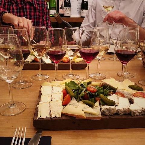 Honeymoon Paris Wine + Cheese Pairing in Wine Cave