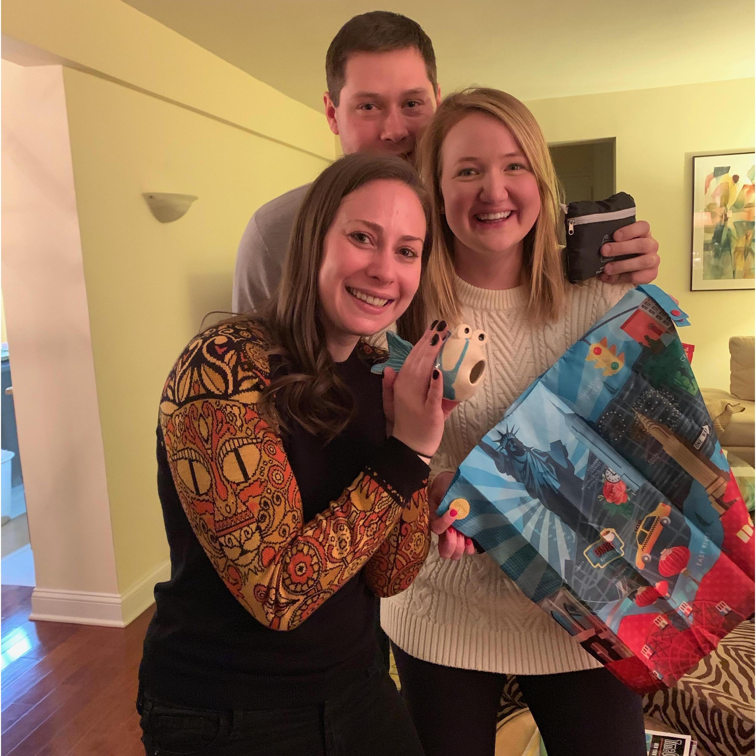Our first Hanukkah together with the Slamowitz family!