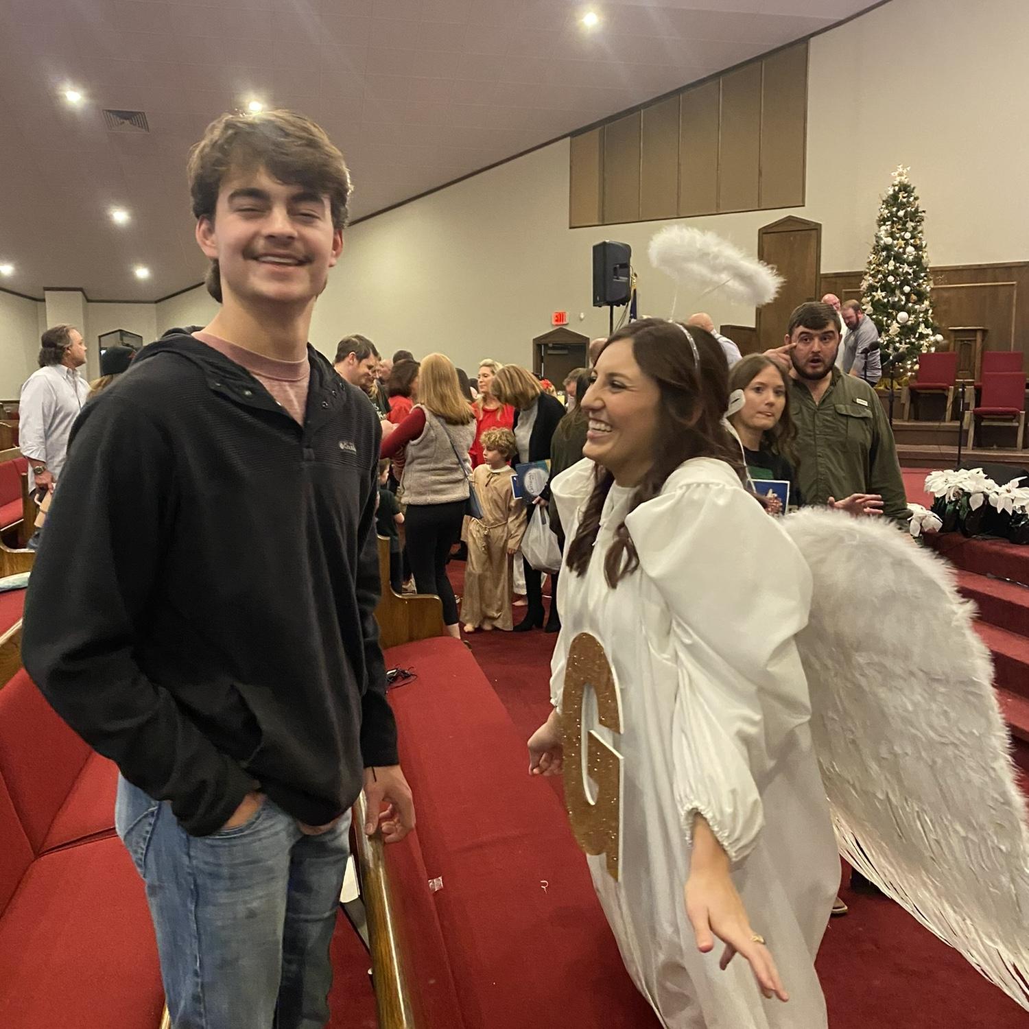 Cade came to watch Anna Claire in a children’s Christmas play