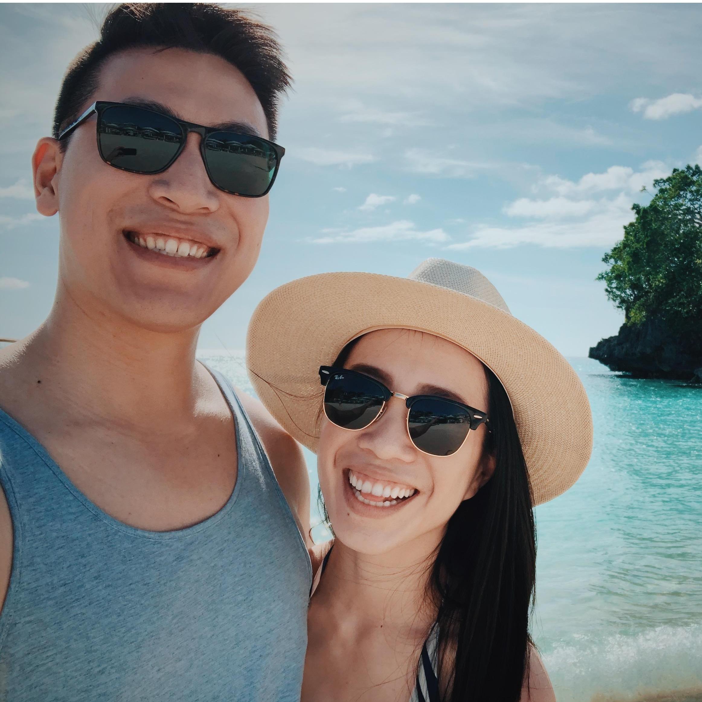 Sunny smiles from the beaches of Boracay- the very last trip we took RIGHT before the world shut down for the pandemic