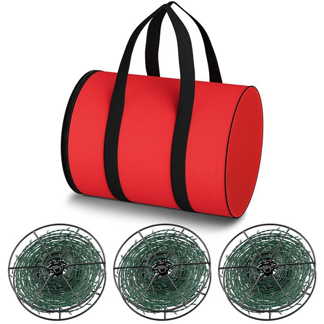 KYEVIS Christmas Light Storage Bag to Store Holiday Chiristmas String Light Holder with 3 Metal Reels,Tear-Resistant Material and Reinforced Handle, for Chritmas Tree Lights Organizer