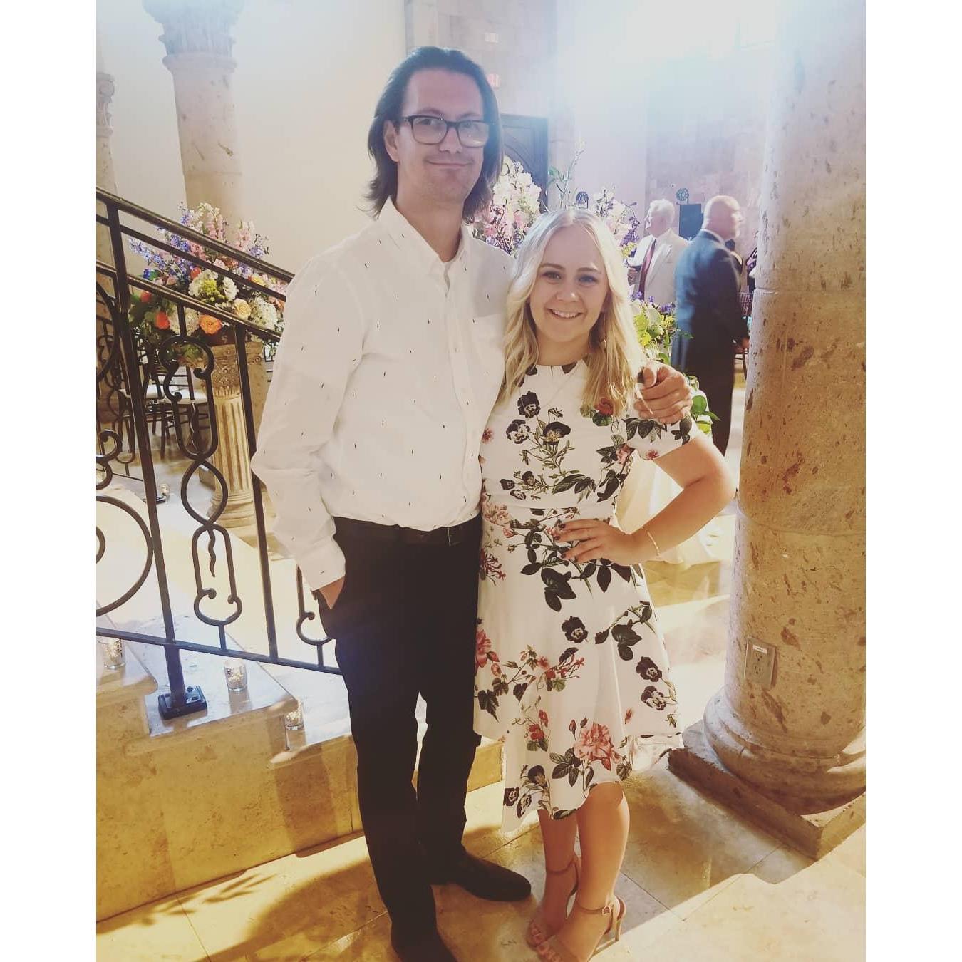 Matt sported the long hair at Jacey and Blake Howle's wedding.