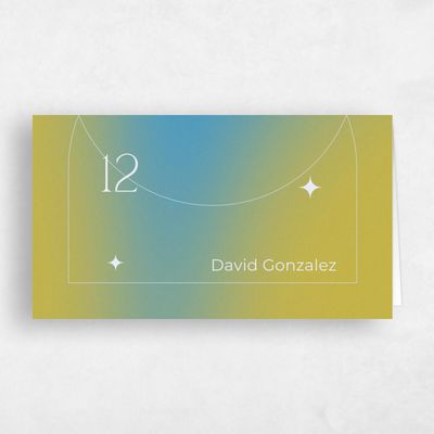 Chartreuse, Green Wedding Place Card - Kalia
