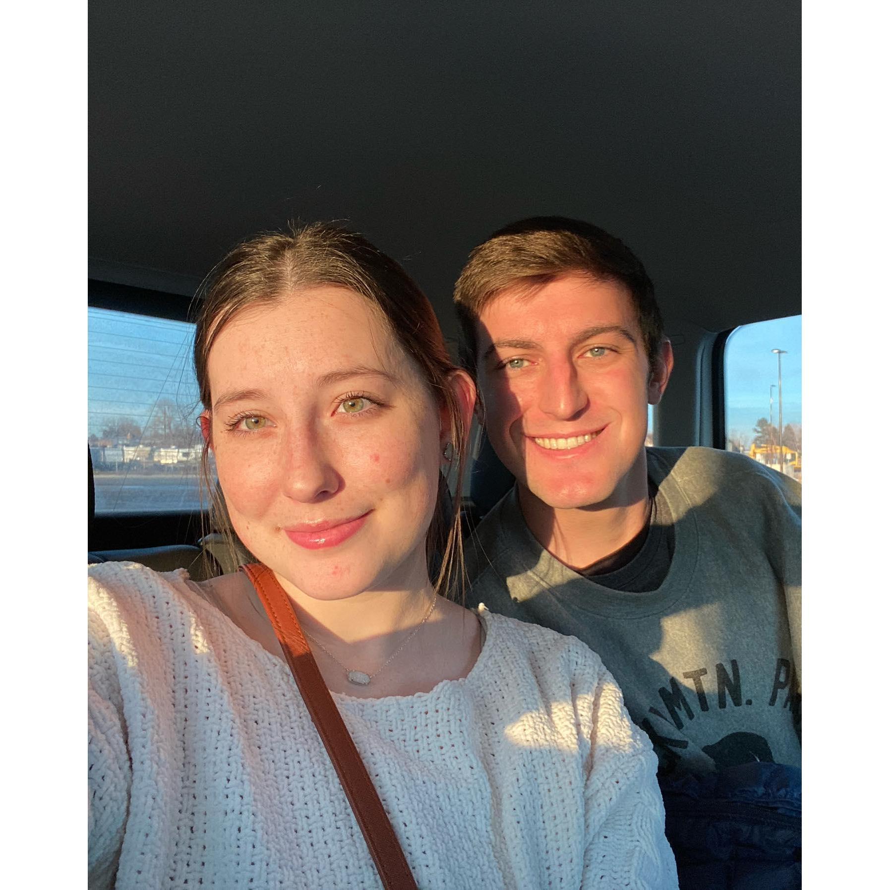 A Colorado trip during the freeze (I can't believe both of our eyes are open)