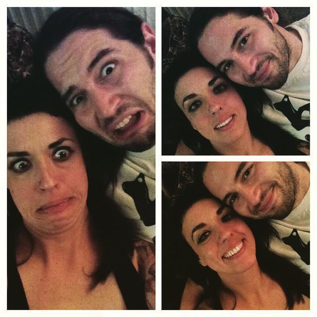 Our first photos ever taken together! (On our second date, which was also the day we became a couple).