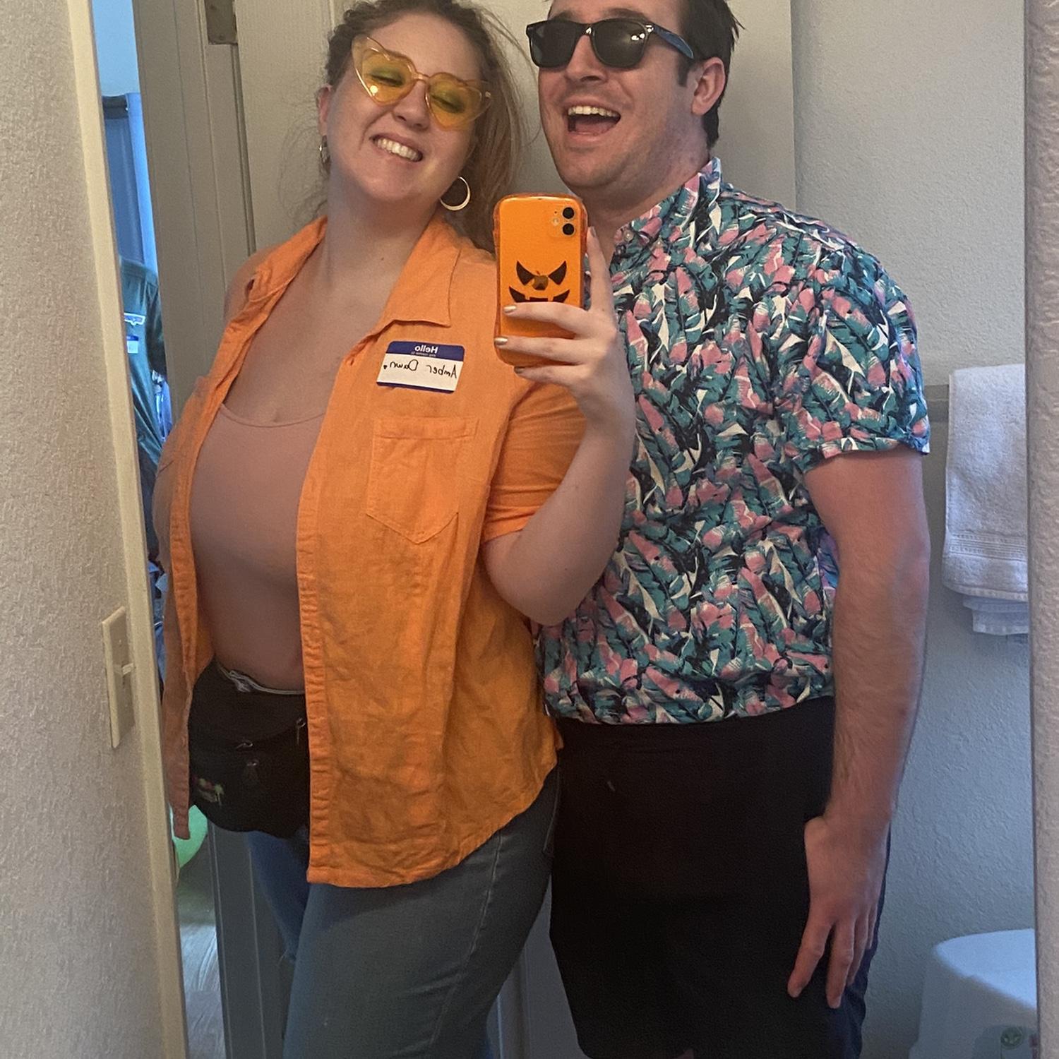 Brad & Amber Dawn at Cami's 80's themed birthday, 2022