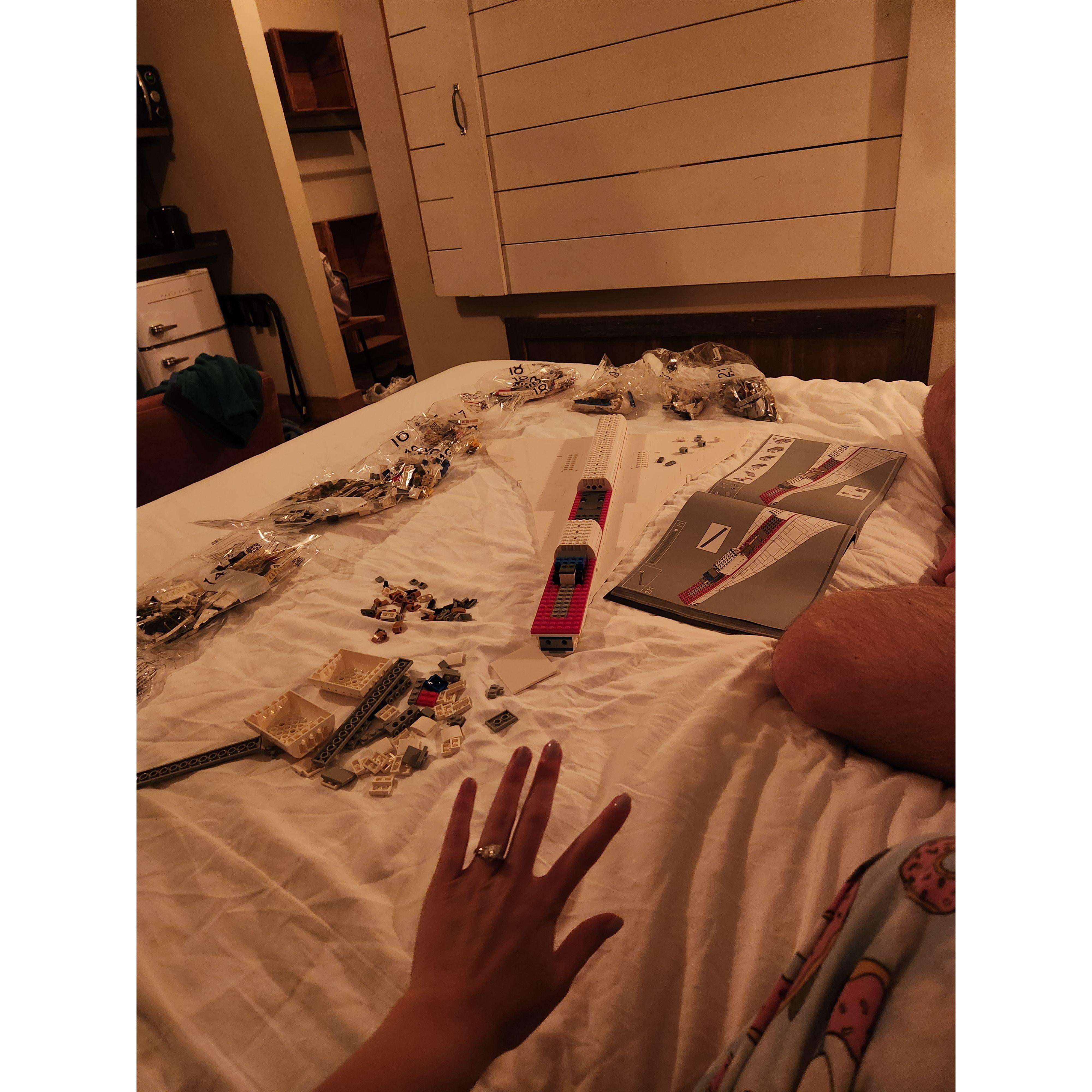 How we spent the evening of the engagement! Of course after a delicious steak!