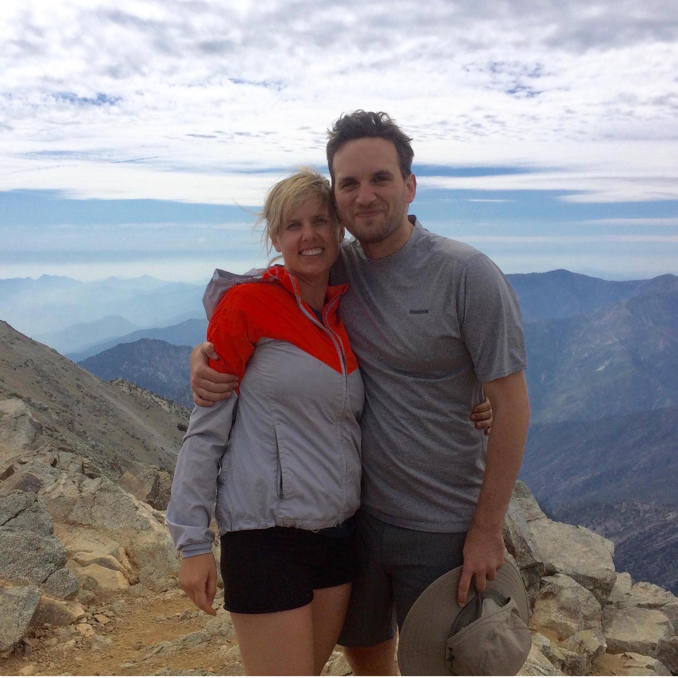 At the summit of Mt Baldy