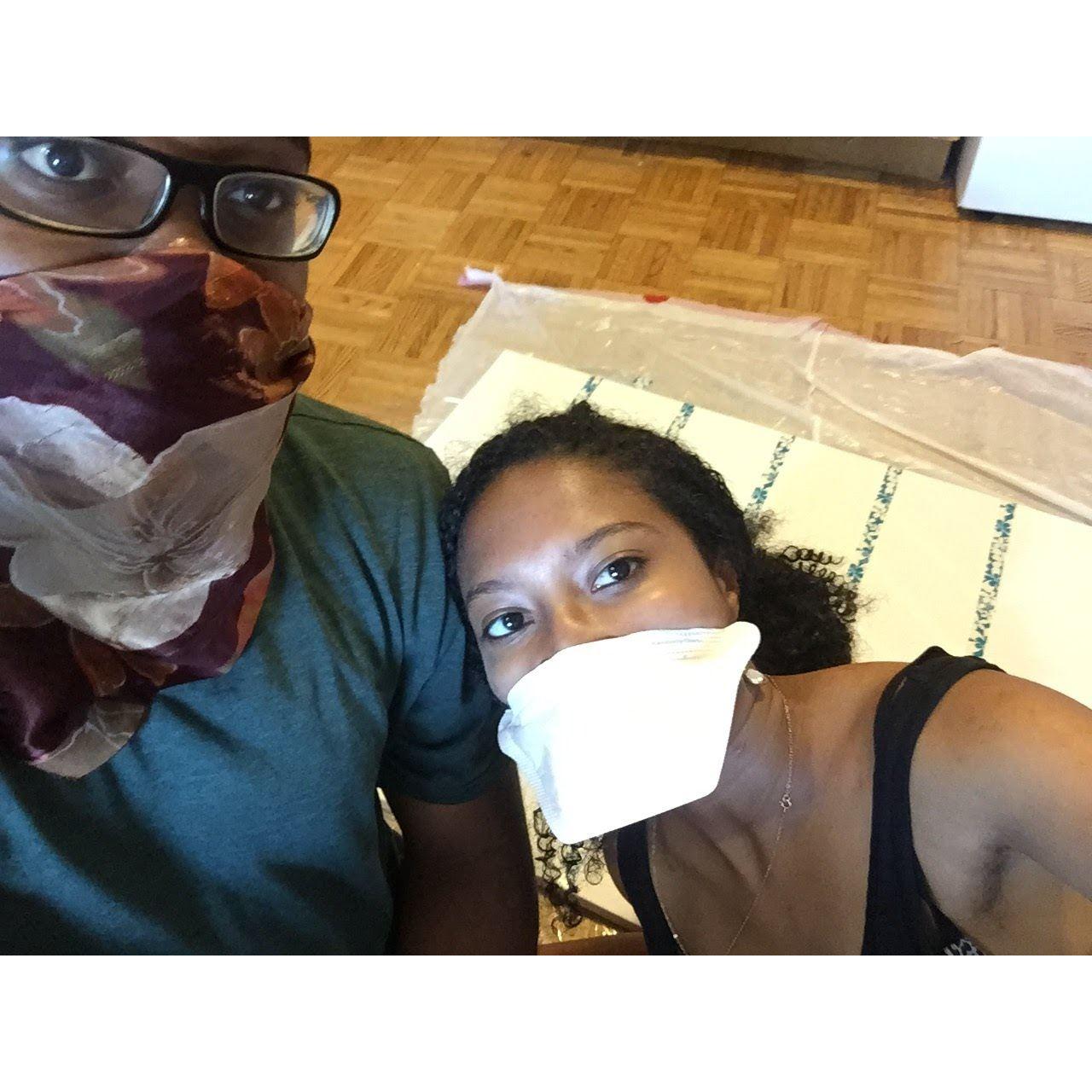 2015 NYC: Us attempting to paint our own art 