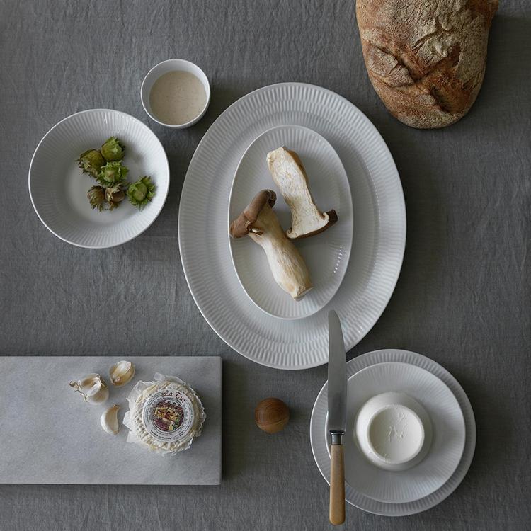 Royal Copenhagen, White Fluted Oval Platter | Zola