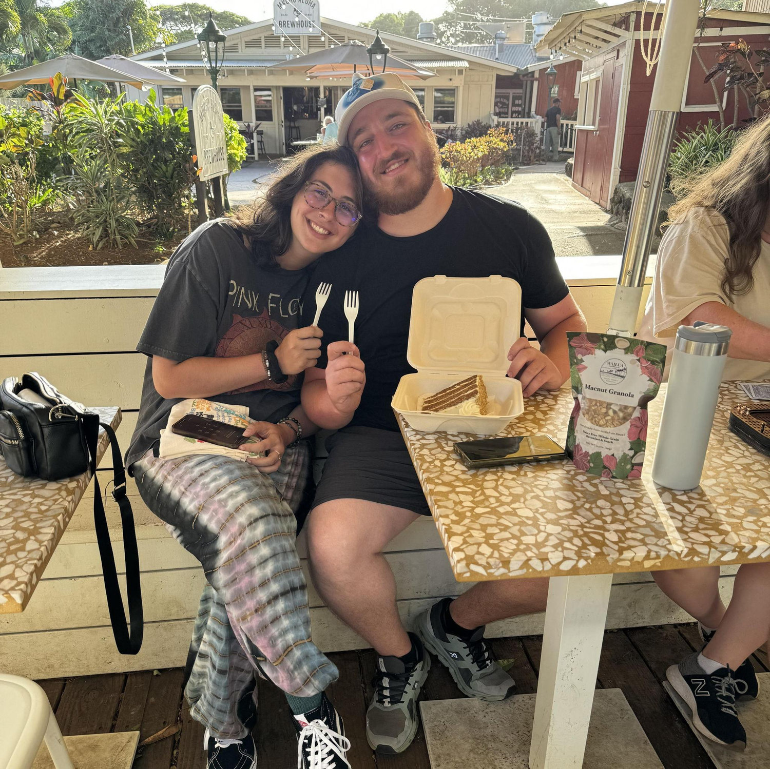 Sharing some cake in Hawaii