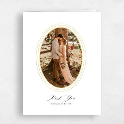 White Monogram Wedding Thank You - Visby Photo Foil