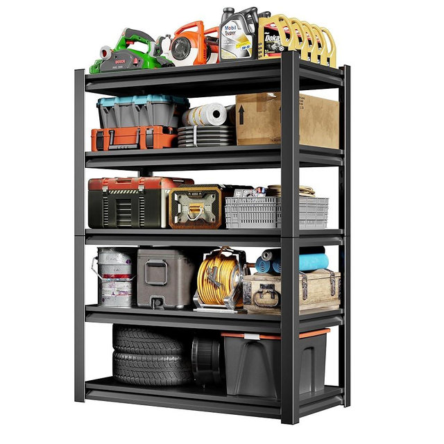 Kobito 36" W Storage Shelves 2500LBS Garage Shelving Heavy Duty 5 Tier Adjustable Shelving Unit Metal Storage Rack for Basement, Pantry, Kitchen, Warehouse 15.8" D x 35.4" W x 72" H