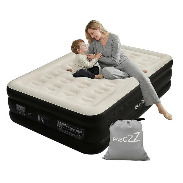PABCZZ air Mattress Full with Built in Pump – 18-Inch Thickened air Bed Suitable for Camping, Home use, and Guest Accommodation, Supports Up to 650 Pounds