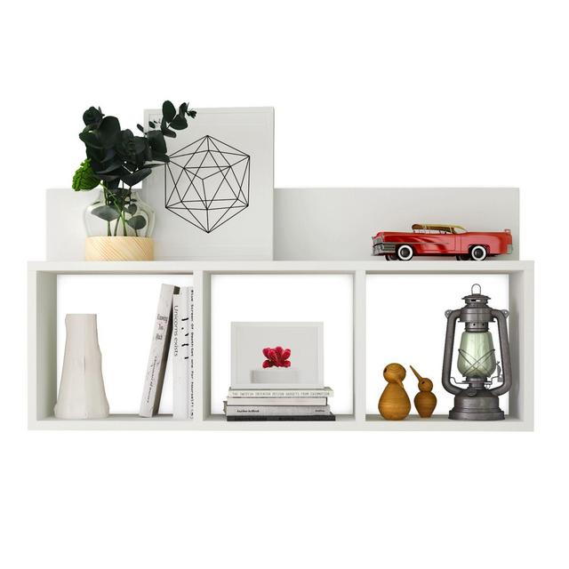 Danya B.™ Triple Cubed Floating Shelf in White