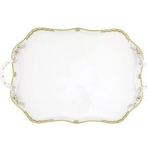 Herend Princess Victoria Rectangular Tray With Branch Handles