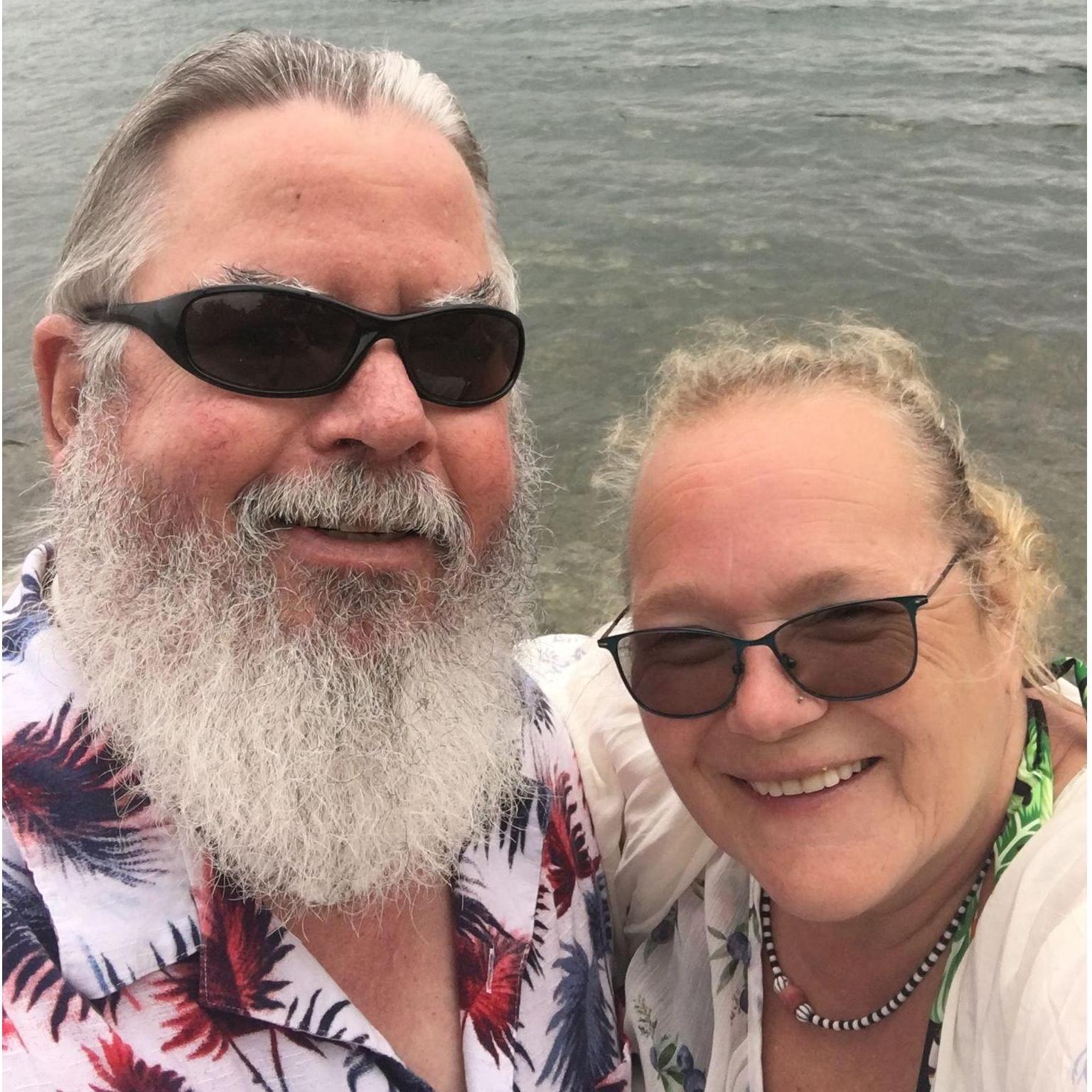 Holiday beach time dodging raindrops but it turned out to be a beautiful day with family.