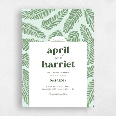 White Wedding Invitation - Tucana Portrait