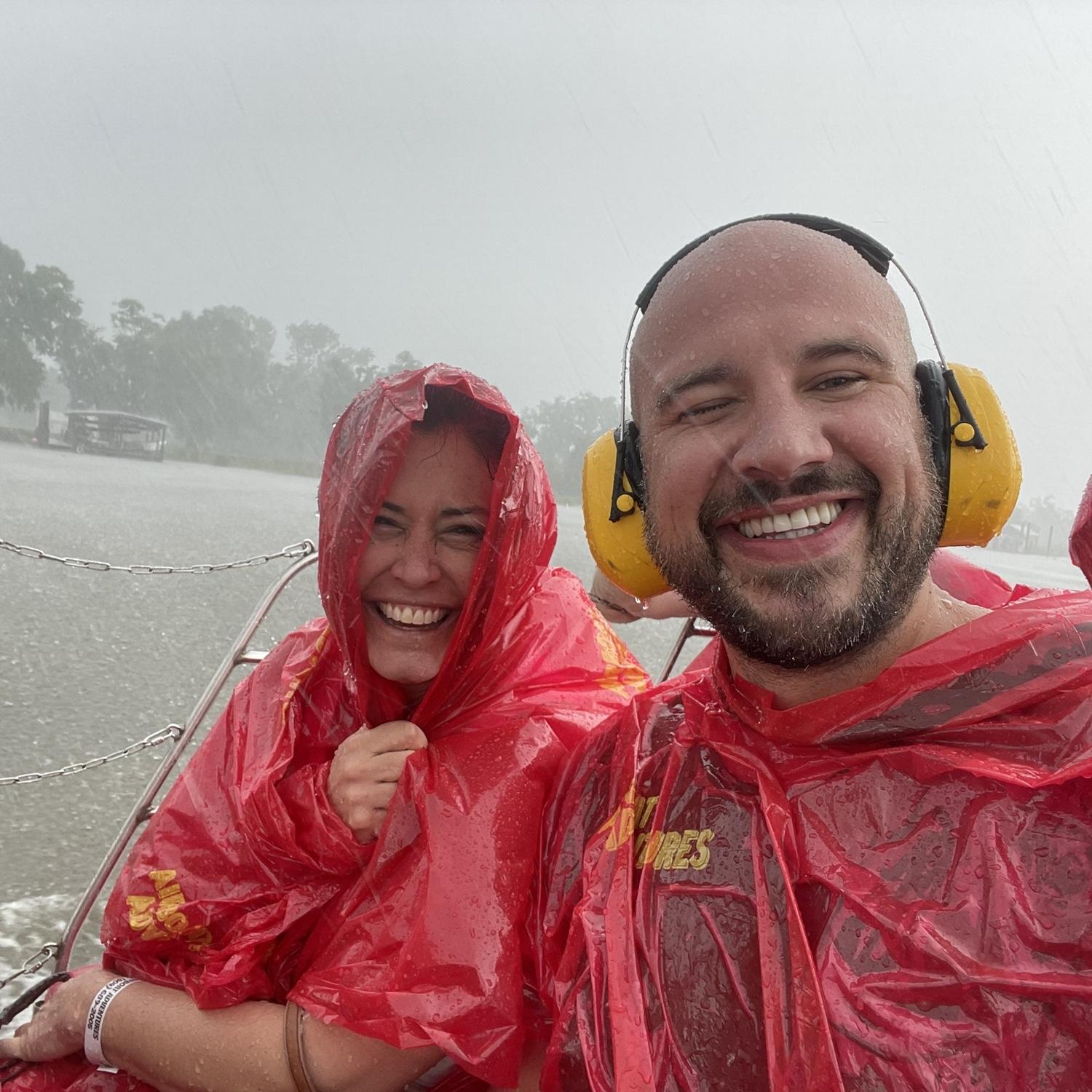 A stormy day checking out Gators in New Orleans.