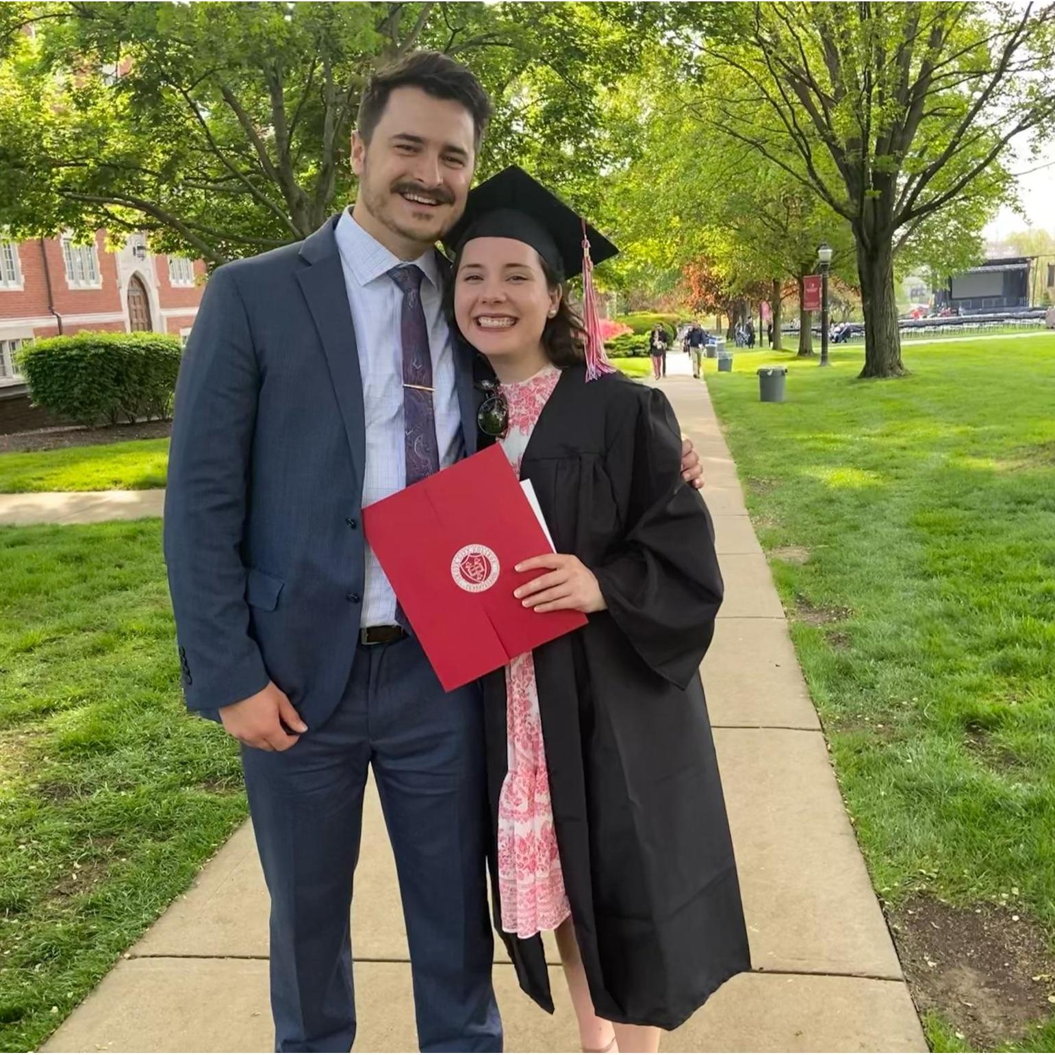 It was so sweet to be able to share my '1-year later' graduation with Adam.