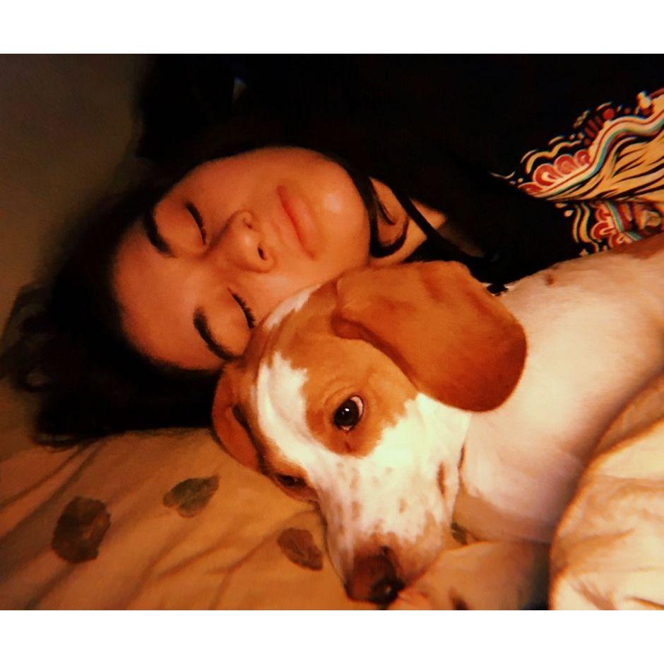 Norma and Bagel sleeping
