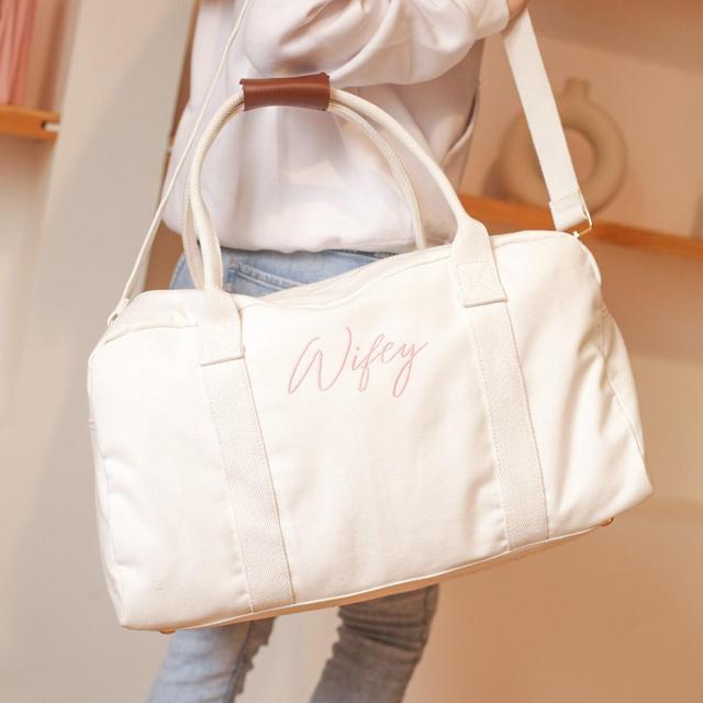 Duffel Bag Personalized Bride Gift, Wifey...