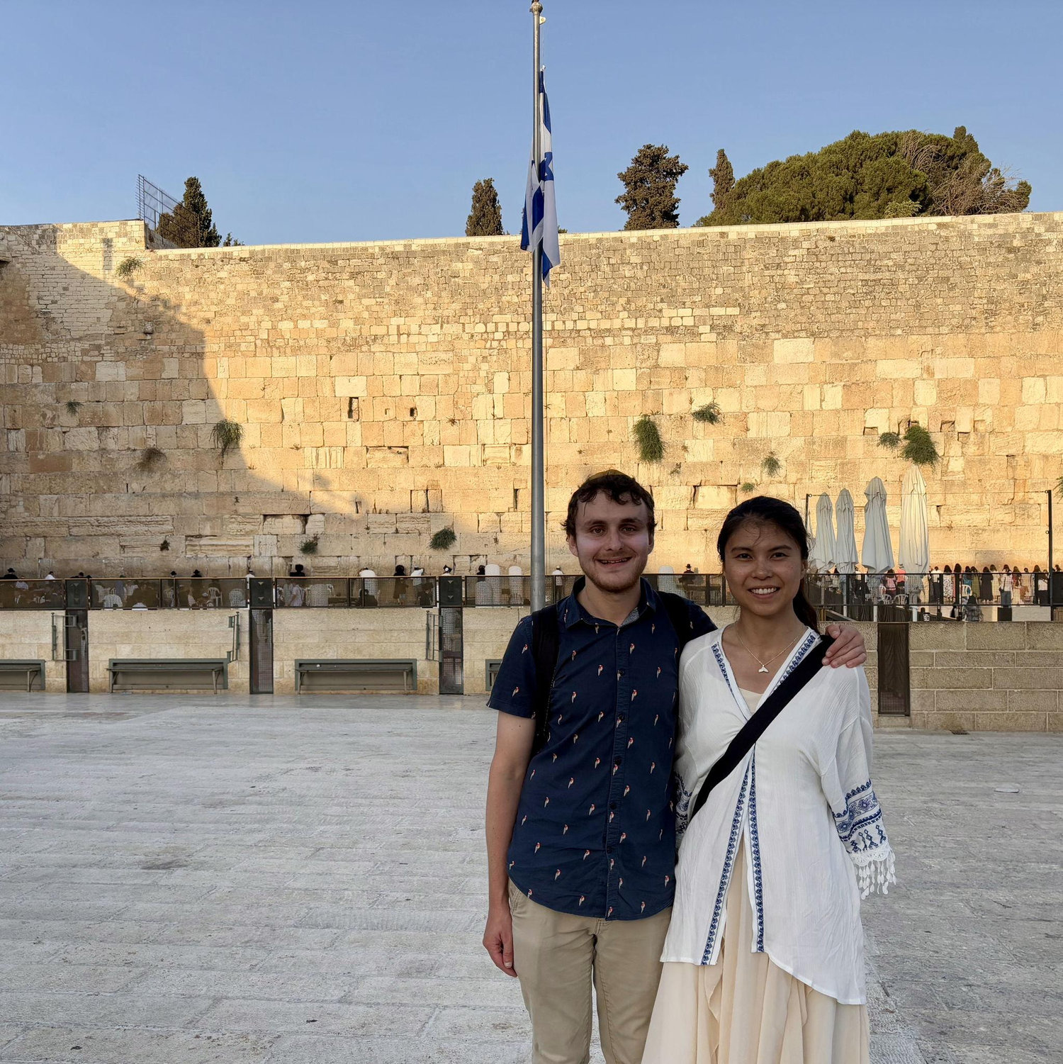 Visiting the Western Wall in Jerusalem for the first time.