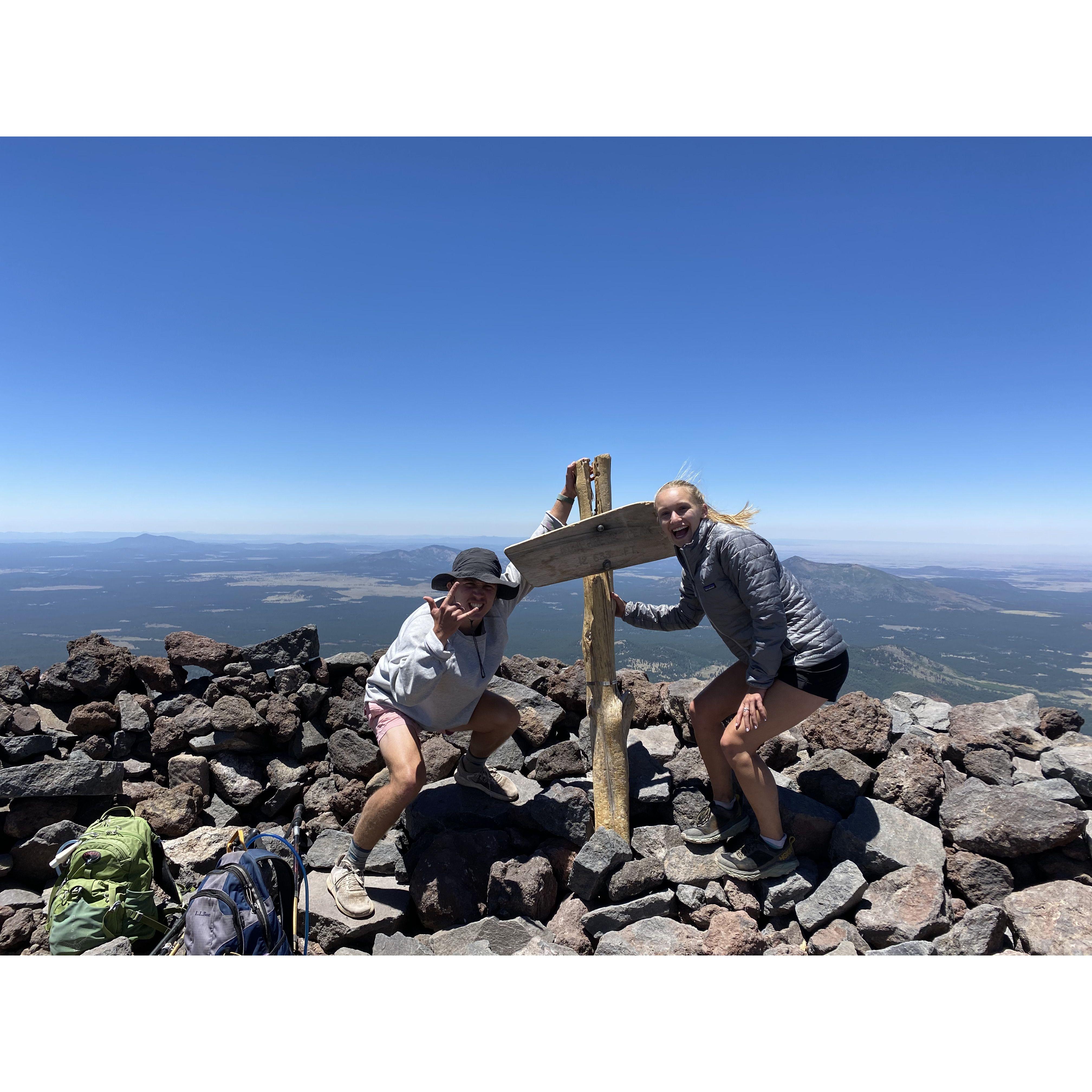 Chris when a fellow hiker at the top told him Humphrey's Peak was a volcano.

Flagstaff, AZ
