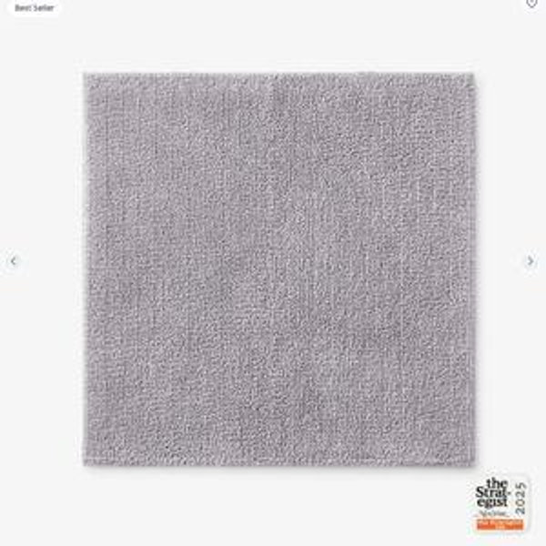 The Company Store Bath Rug - Silver, 24 in. Square