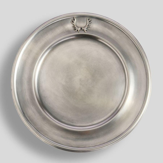 Stag Icon Charger Plates, Set of 4 - Silver