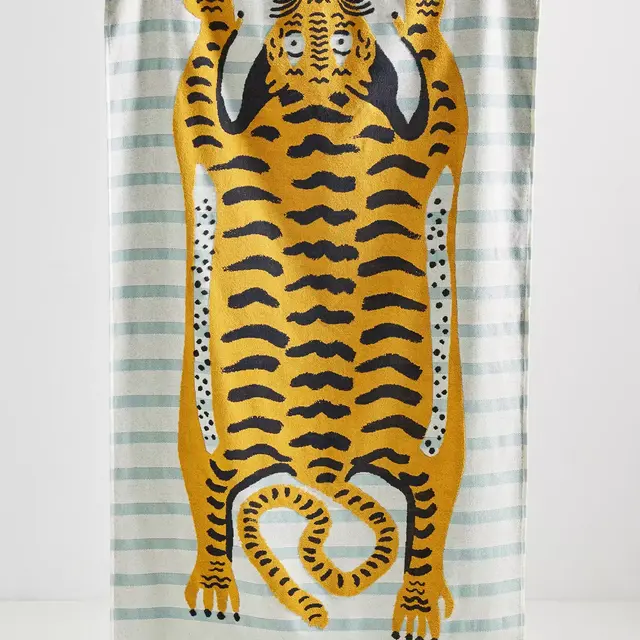 Tiger Cotton Beach Towel