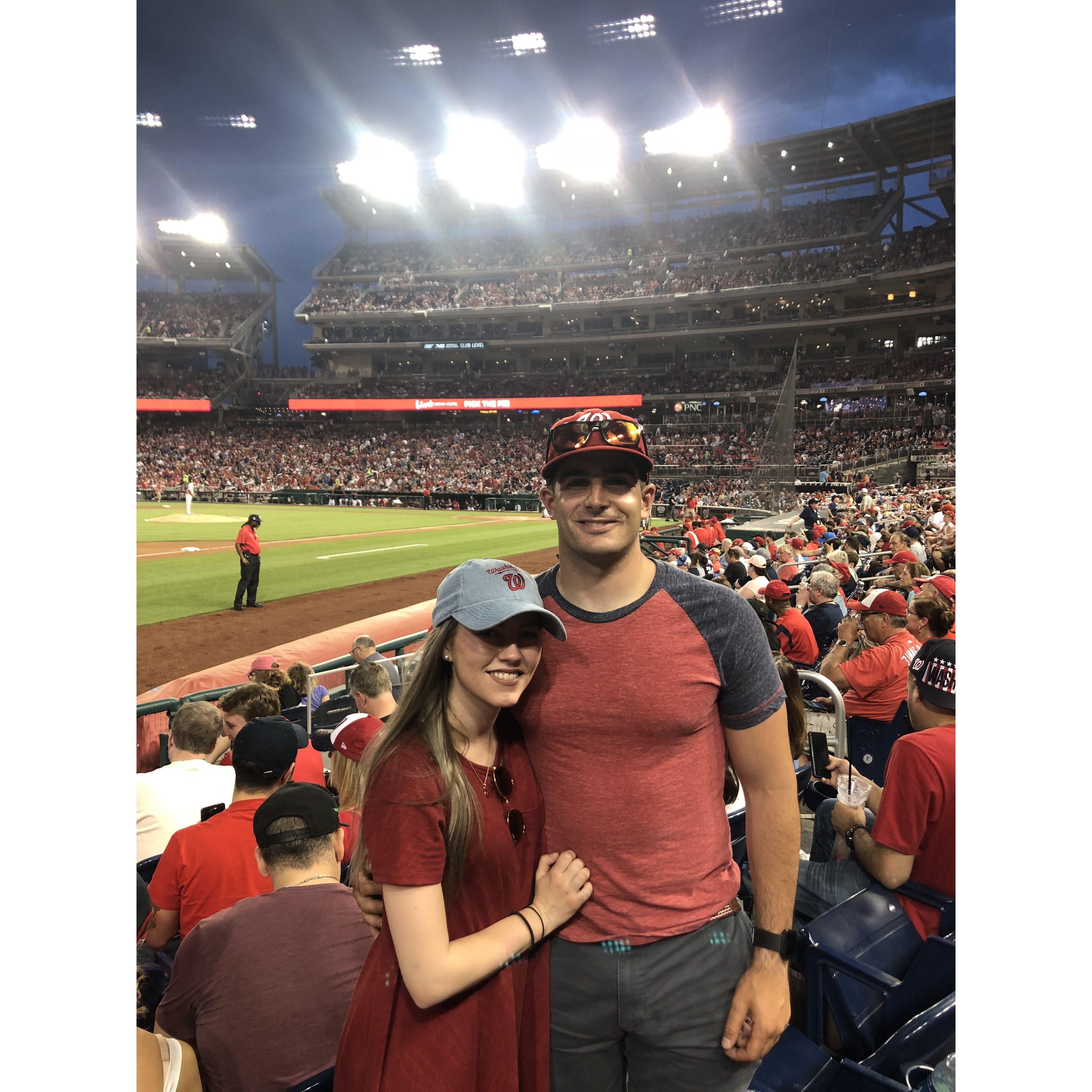 Our first of many Nationals games