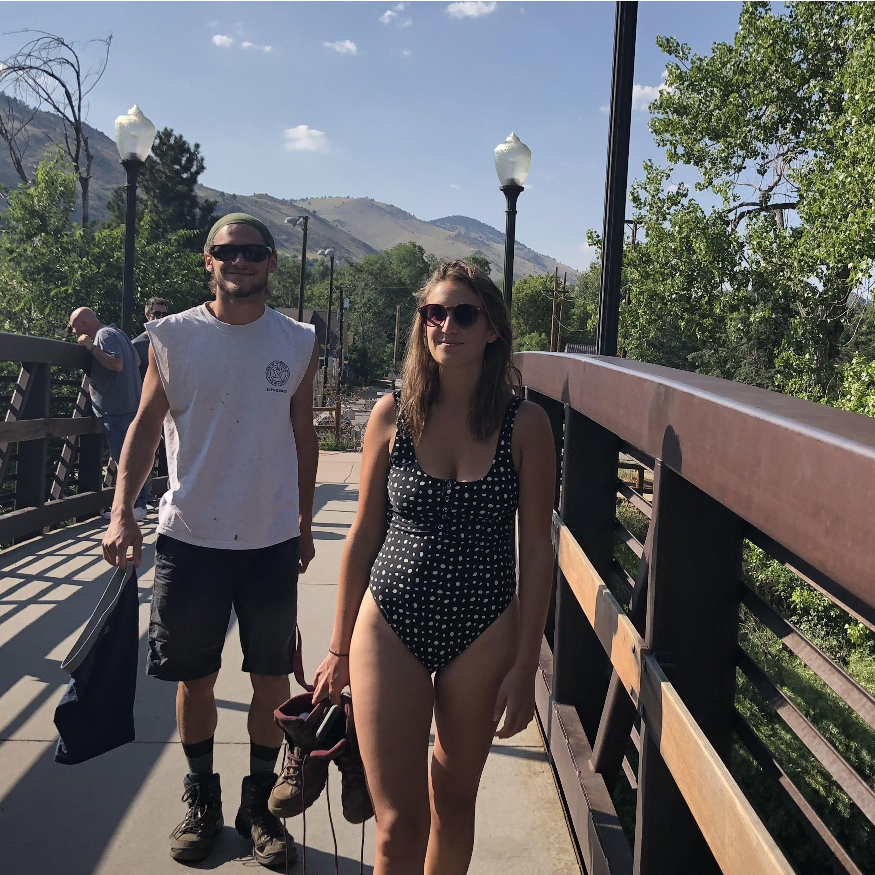 Swimming down at the Golden river