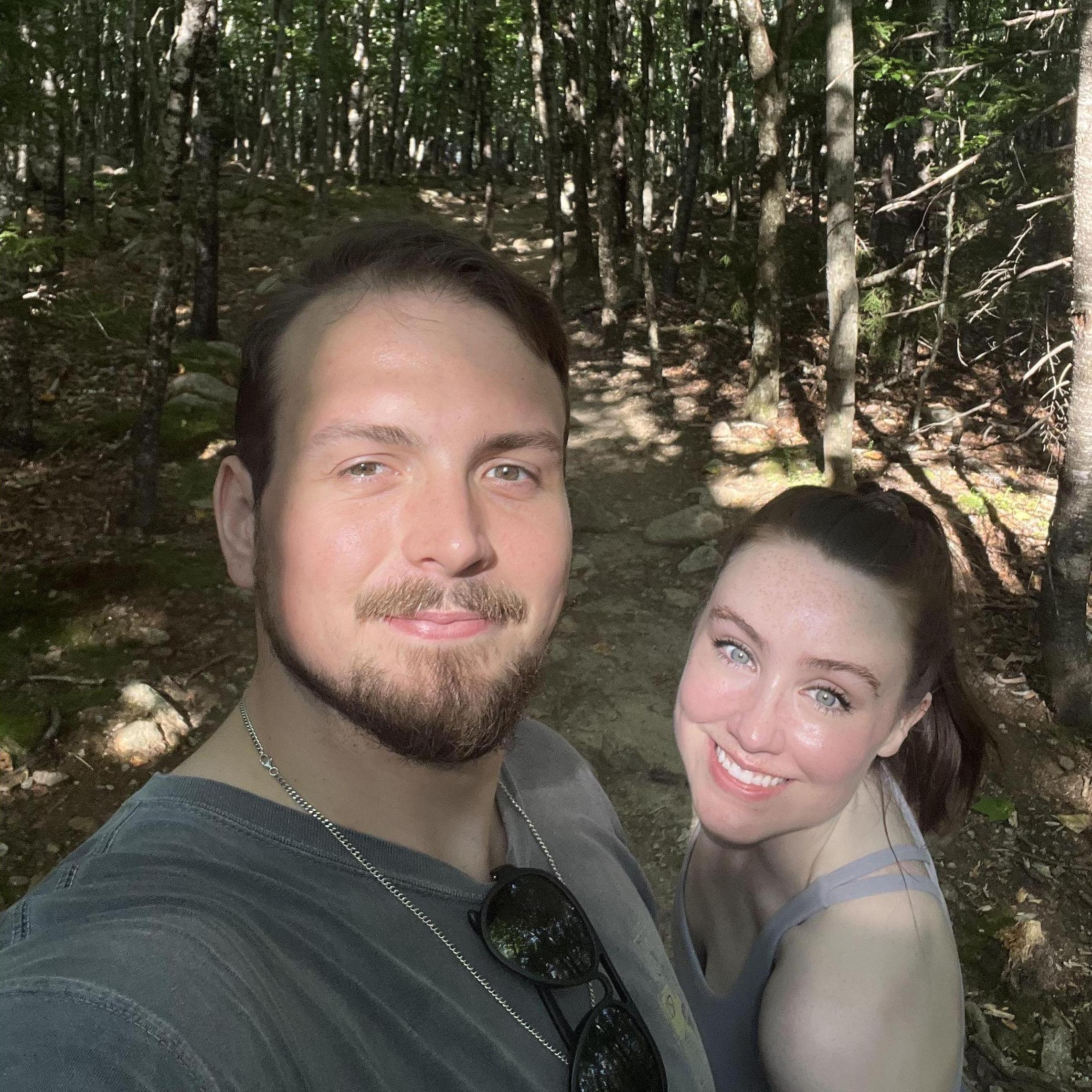 Hiking the day after our engagement