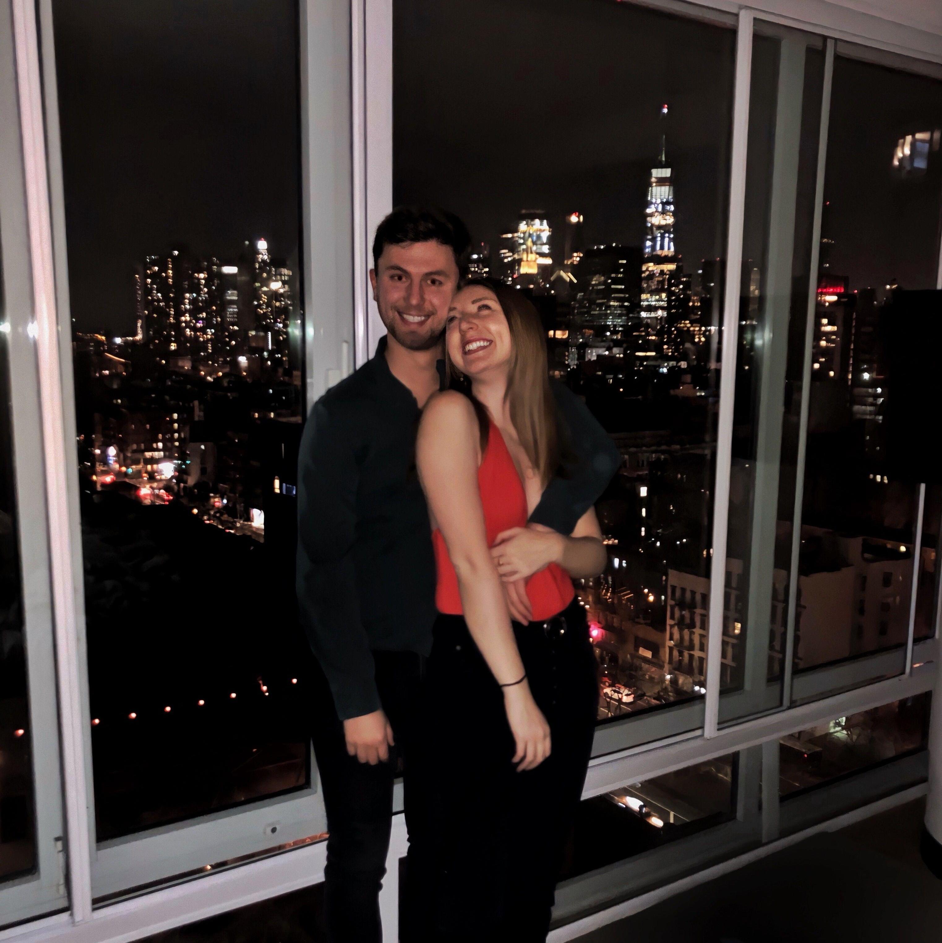 Right before Christina moved to SF, celebrating Valentine's Day in NYC.