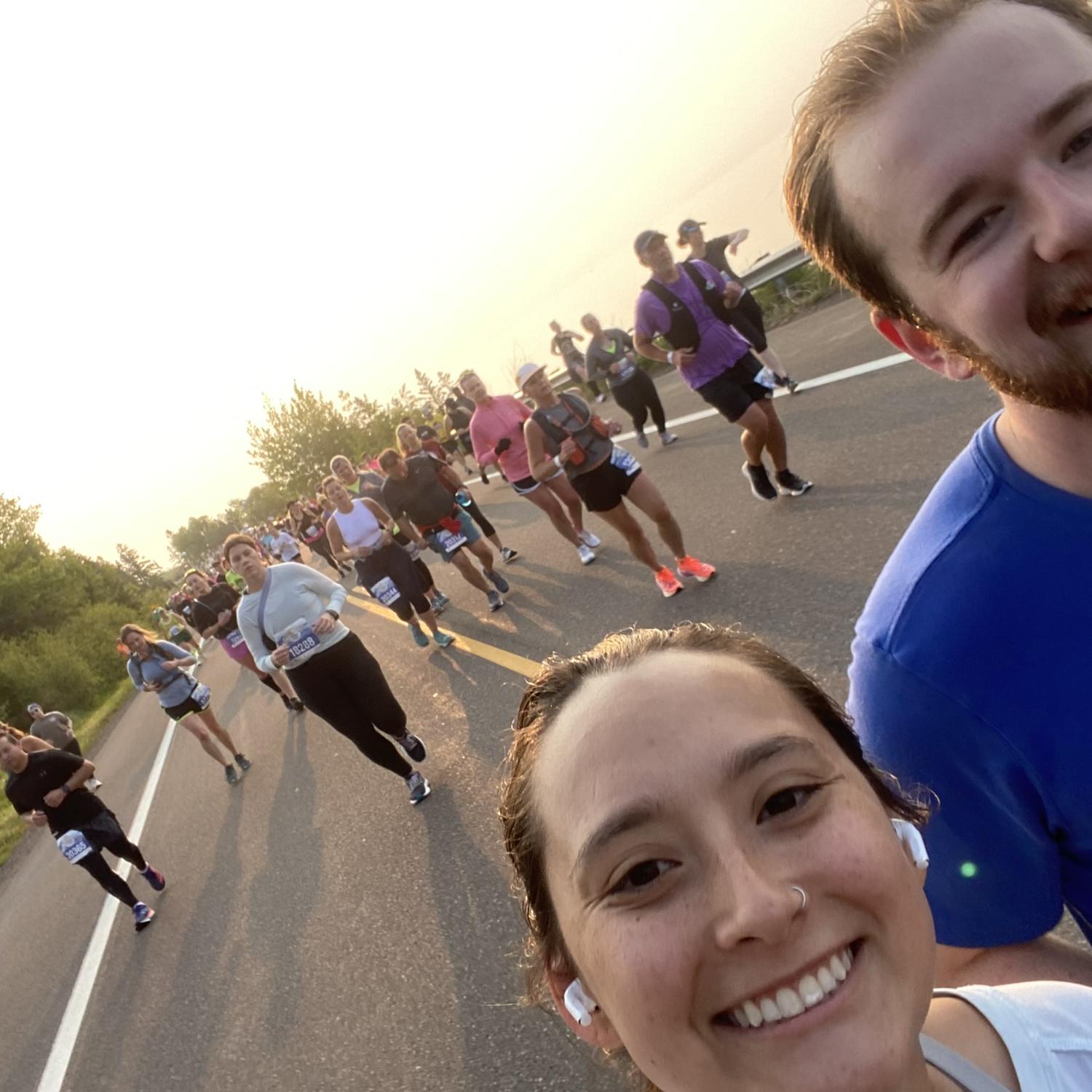 Mile 6 in the Garry Bjorklund half marathon, Duluth, MN