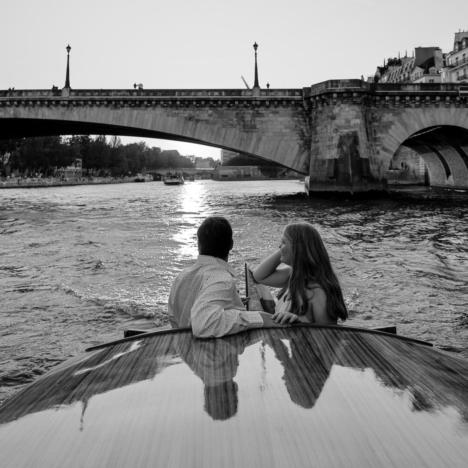 Boat tour on the Seine…and our engagement photo shoot!