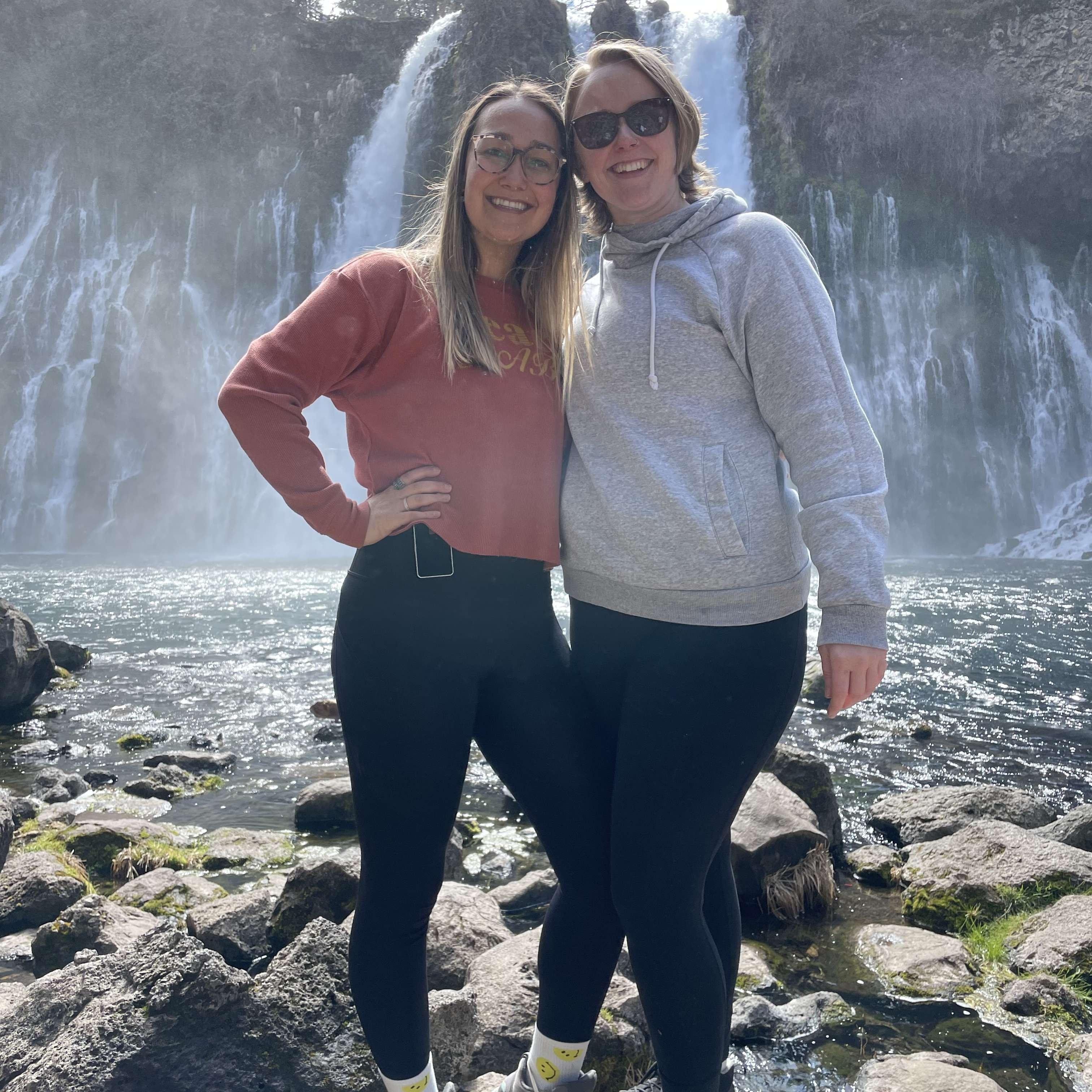 S proposing at Burney Falls