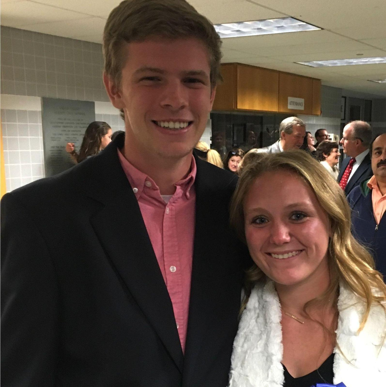Our first picture together at Maddie's National Honor Society induction - 2016
