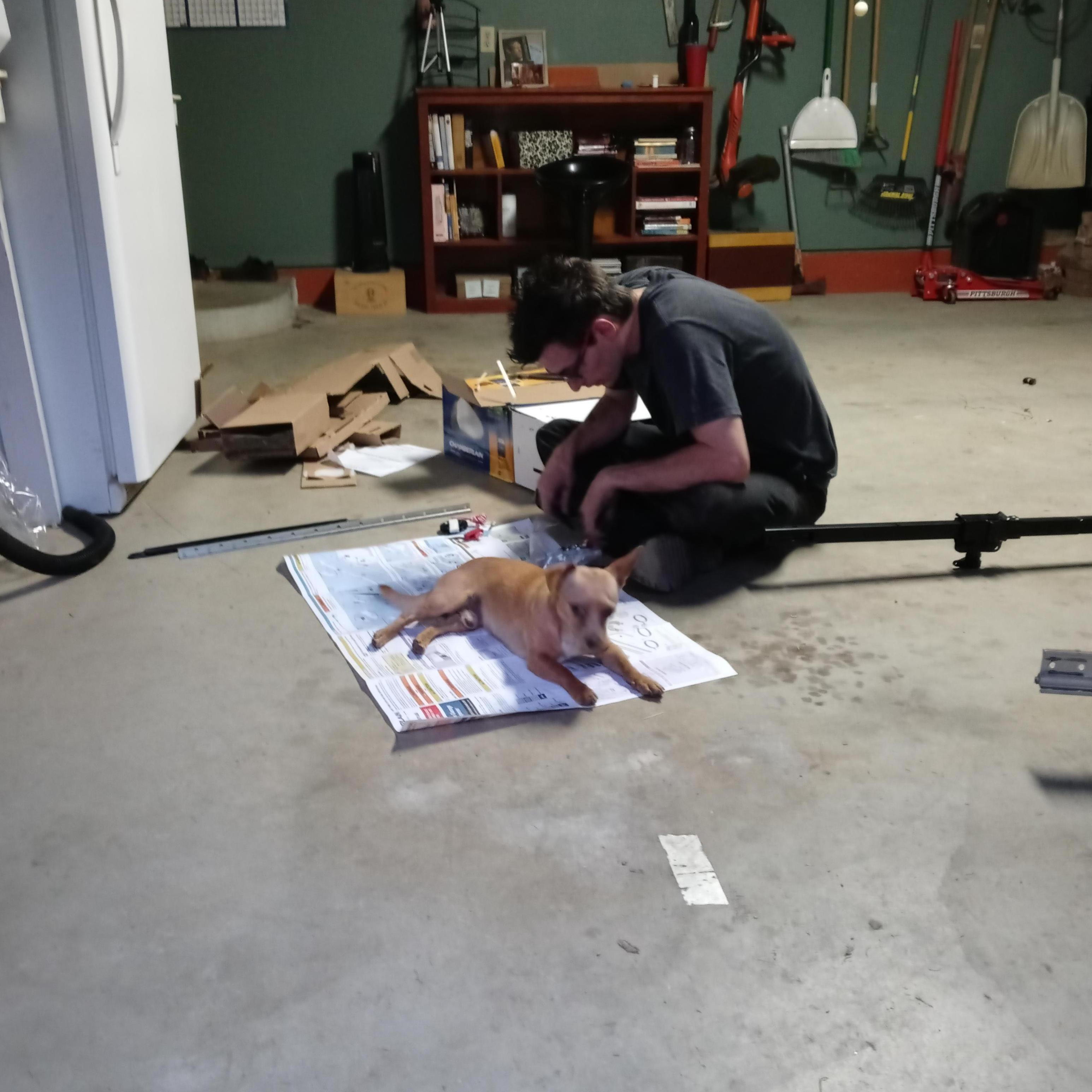 Arron and Myron installing the new garage door opener 🤣
