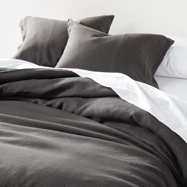 Soft Linen Grey King Duvet Cover