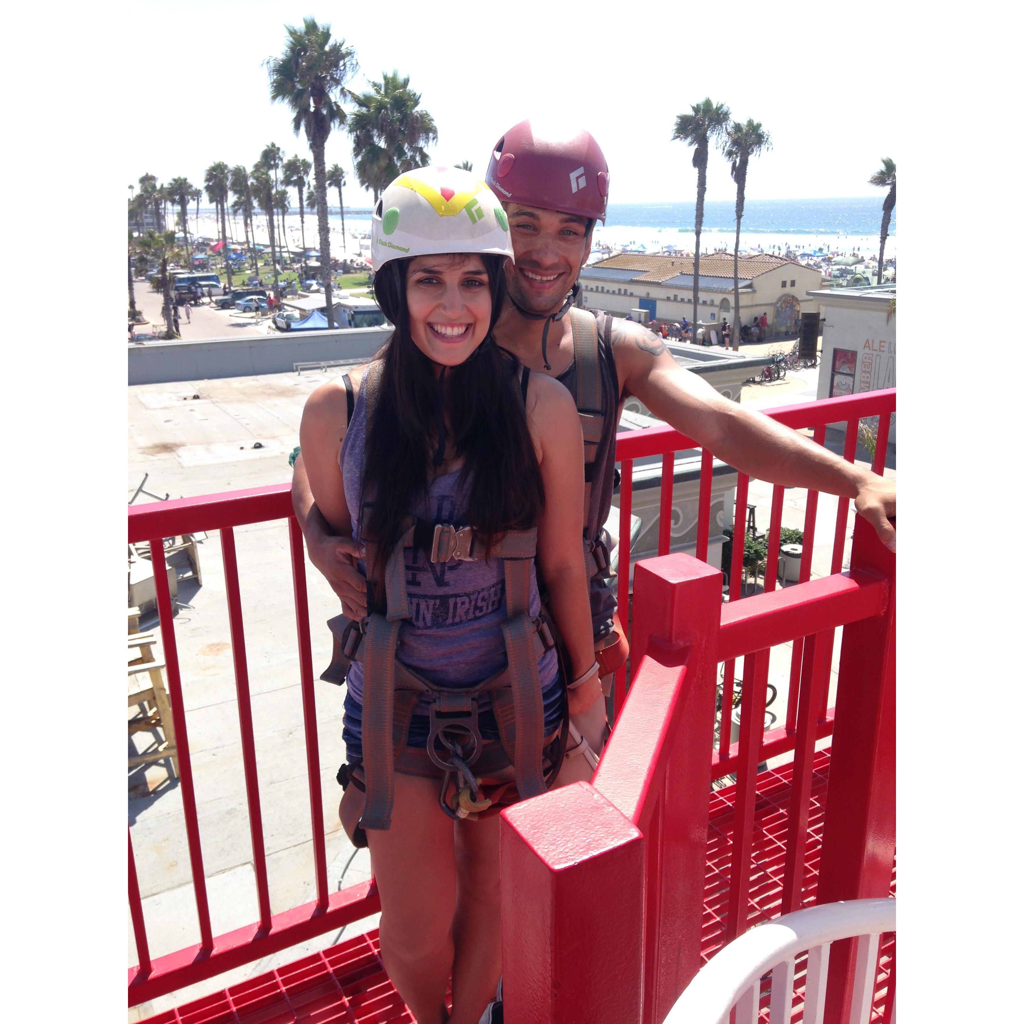 Zip lining in Mission Bay!