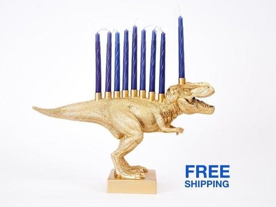 Dinosaur Menorah aka Menorasaurus Rex