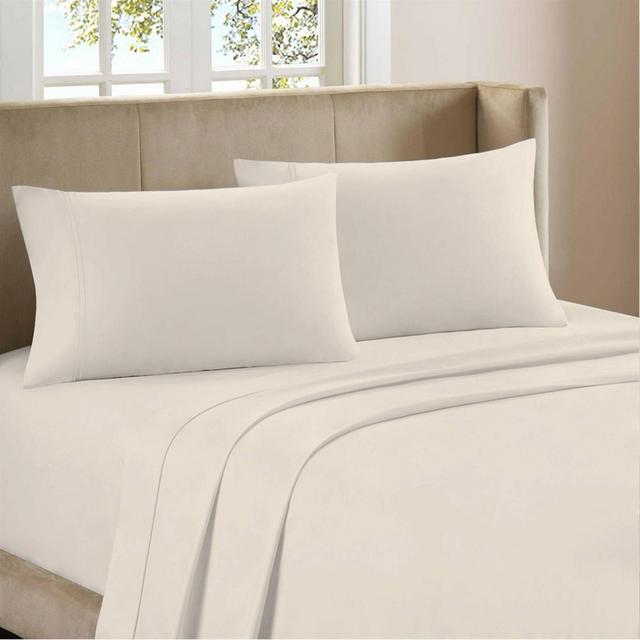 King 1200 Thread Count Cotton Rich Sateen Sheet Set White - Color Sense