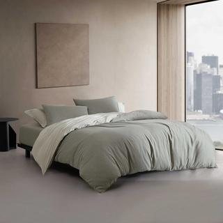 Contrast Weave Rekoop Sateen 3-Piece Duvet Set